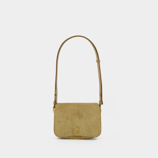 Sac Porté Épaule Paris Paris - AMI Paris - Cuir - Kaki