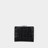 Portefeuille Crocodile Small - Vivienne Westwood - Cuir - Noir