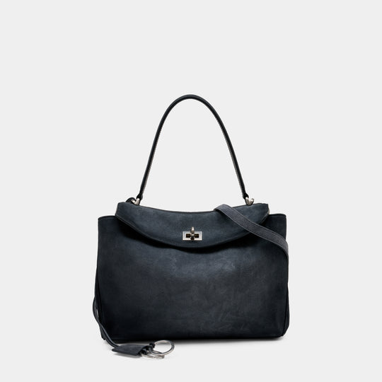 Sac À Bandoulière Rodeo - Balenciaga - Cuir - Gris Foncé