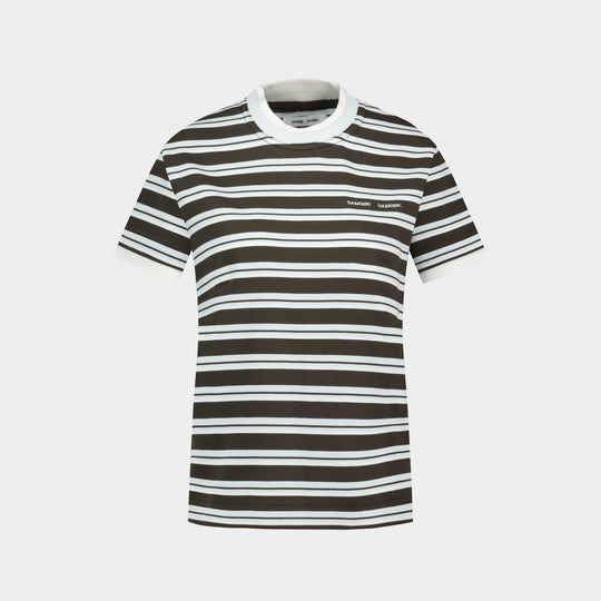 T-Shirt Sacamina Ss - Samsoe Samsoe - Coton - Marron