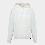 T-Shirt Oversized Hoodie - Courreges - Coton - Blanc
