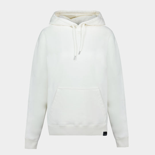 T-Shirt Oversized Hoodie - Courreges - Coton - Blanc