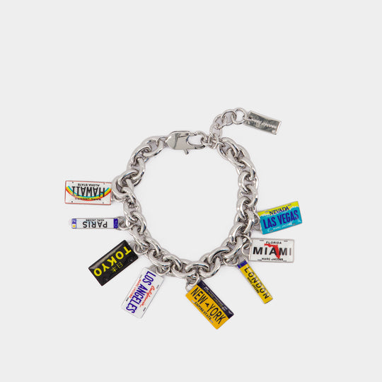 Bracelet State Plate Charm - Marc Jacobs - Métal - Argenté
