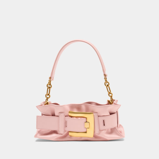 Sac Porté Épaule Anthem Mini - Balmain - Cuir - Rose