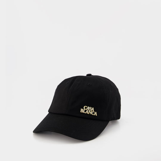 Casquette Stacked Logo Rivet - Casablanca - Coton - Noir