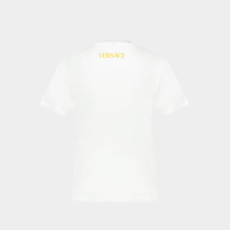 T Shirt Underwater - Versace - Coton - Blanc