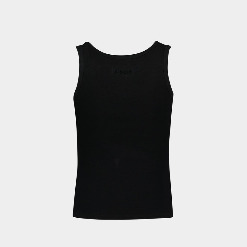T Shirt Logo - Versace - Coton - Noir