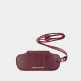 Charm Mimi Glasses Case - AMI Paris - Cuir - Bordeaux