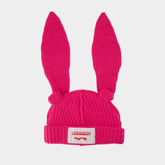 Bonnet Chunky Rabbit - Charles Jeffrey Loverboy - Coton - Rose