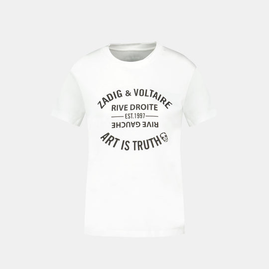 T-Shirt Walk Ico Blason Eco - Zadig & Voltaire - Coton - Blanc