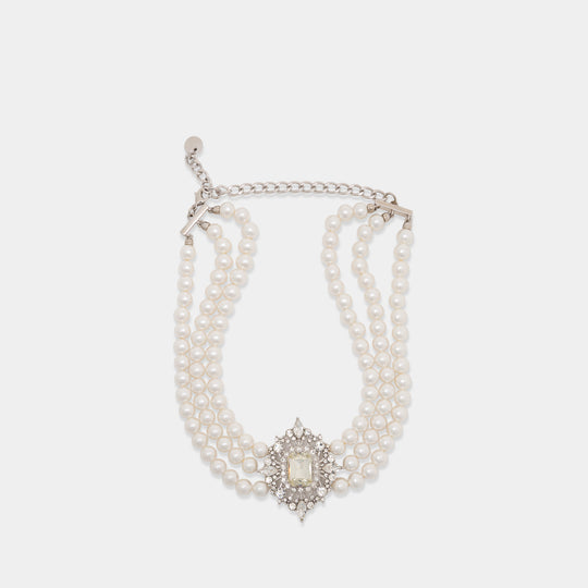 Collier Crystal Pearl - SELF PORTRAIT - Synthétique - Ivoire