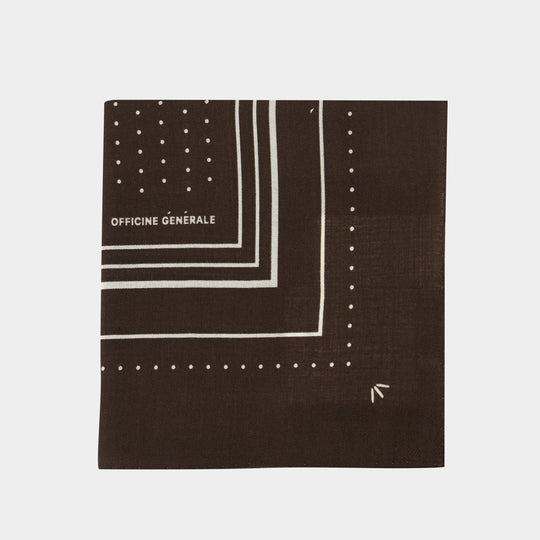 Écharpe 85x85 - OFFICINE GENERALE - Laine - Marron