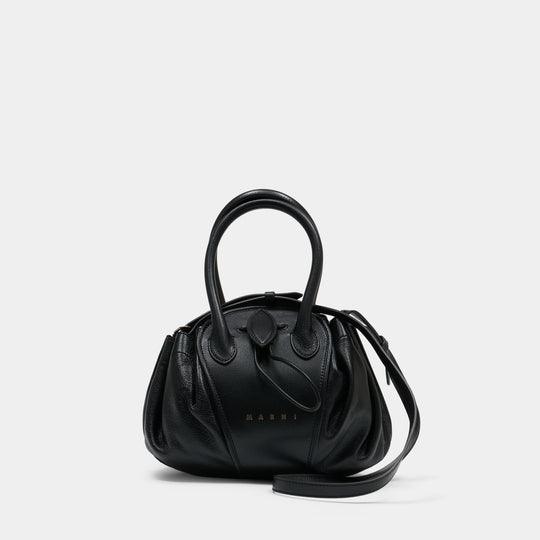 Sac À Main Tulipea Small - Marni - Cuir - Noir