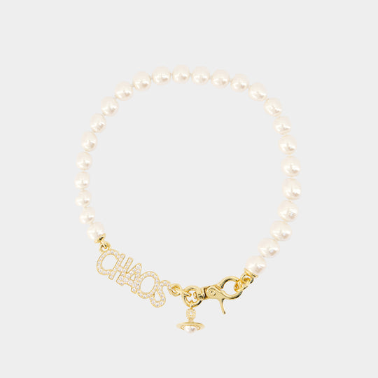 Collier Chaos Large Pearl - Vivienne Westwood - Métal - Doré