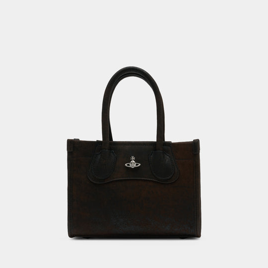 Sac Porté Épaule Troy Small - Vivienne Westwood - Cuir - Marron