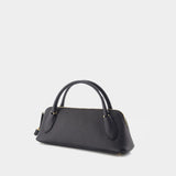Sac À Main Lock Top Handle - Tory Burch - Cuir - Noir