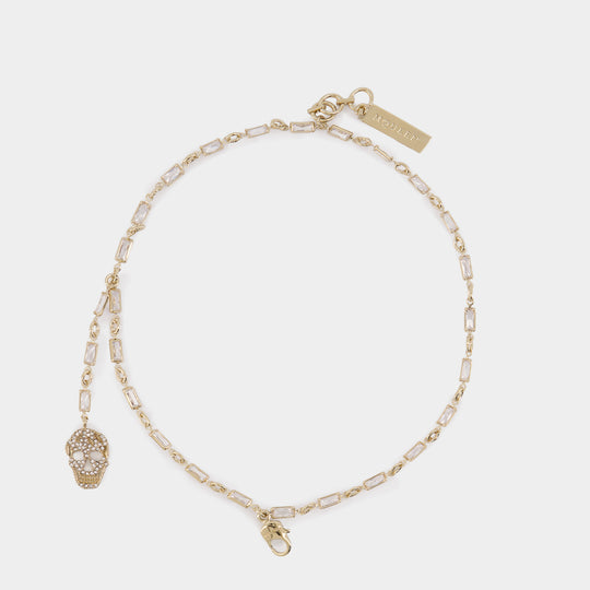 Bracelet Pave' Skull - Alexander McQueen - Métal - Doré