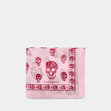 Écharpe Ca Skull - Alexander McQueen - Soie - Rose