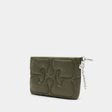 Pochette Quilted - Ganni - Synthétique - Vert
