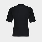 T-Shirt Waisted Printed - Courreges - Coton - Noir