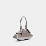 Sac Porté Épaule Manta - Alexander McQueen - Cuir - Argenté