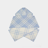 Écharpe Mu Tbar Check Hooded - Burberry - Laine - Bleu