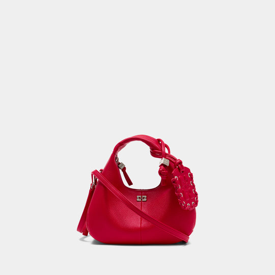 Sac À Main Hobo Mini - Ganni - Synthétique - Rouge