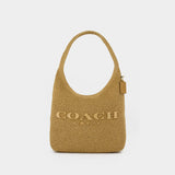 Sac Porté Épaule Weave Straw Brooklyn 39 - Coach - Cuir - Beige