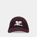 Casquette Ac Logo - Courreges - Coton - Bordeaux