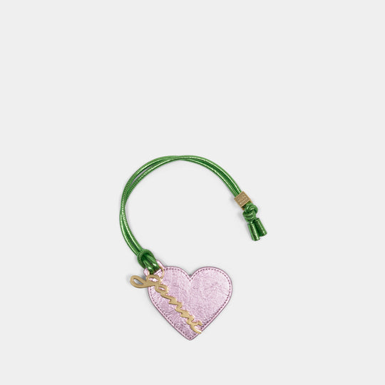 Porte-Clé Bou Heart Mirror Crushed - Ganni - Synthétique - Rose