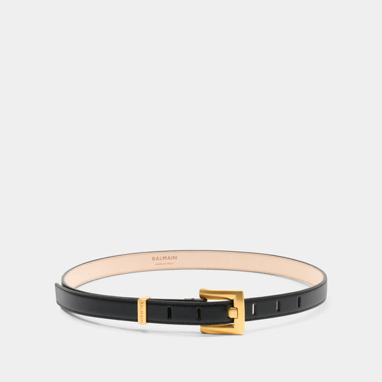 Ceinture Anthem 2cm - Balmain - Cuir - Noir