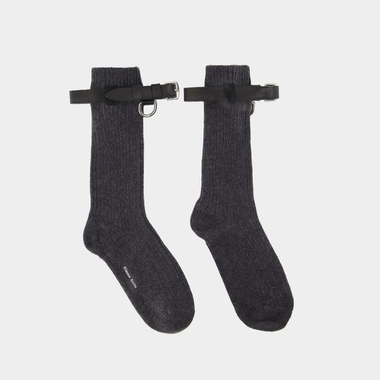 Chaussettes Chunky Ankle - Simone Rocha - Laine - Gris