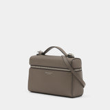 Sac À Main Slim Top Handle - Tory Burch - Cuir - Gris