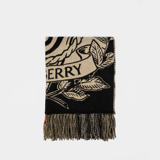 Écharpe Mu Stormy Knight Check - Burberry - Cachemire - Beige