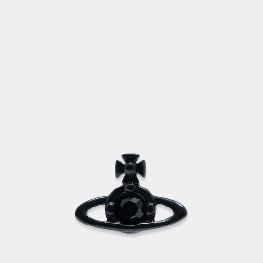 Boucles D'oreilles Nano Solitaire Single - Vivienne Westwood - Métal - Noir