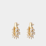 Boucles D'oreilles Pearl Cluster - SELF PORTRAIT - Métal - Doré