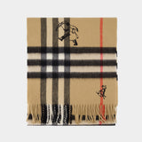 Écharpe Mu 168x30 Giant Check P - Burberry - Cachemire - Beige