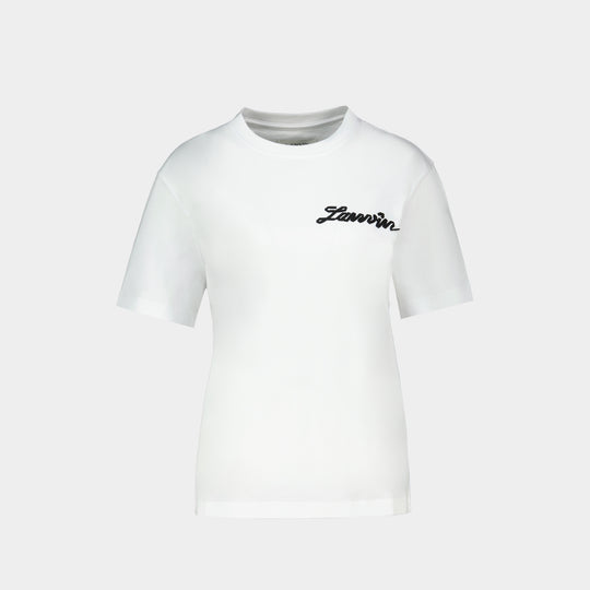T-Shirt Small Logo - Lanvin - Coton - Blanc