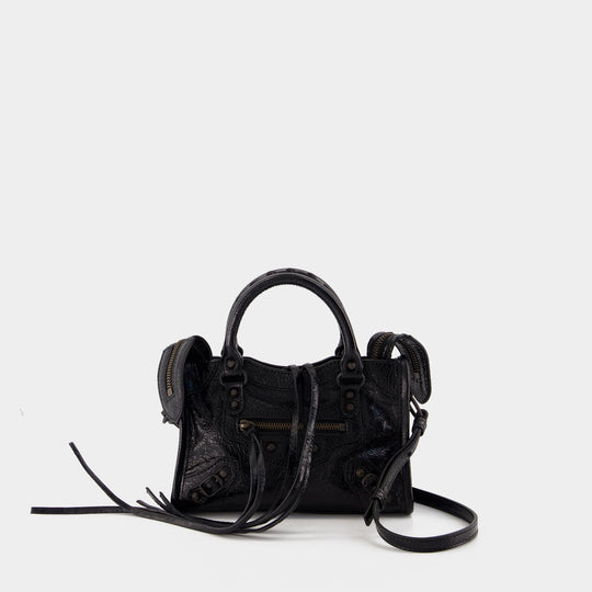 Sac À Main Le City Nano - Balenciaga - Cuir - Noir