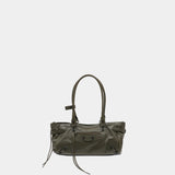 Sac Porté Épaule Le City East West - Balenciaga - Cuir - Kaki