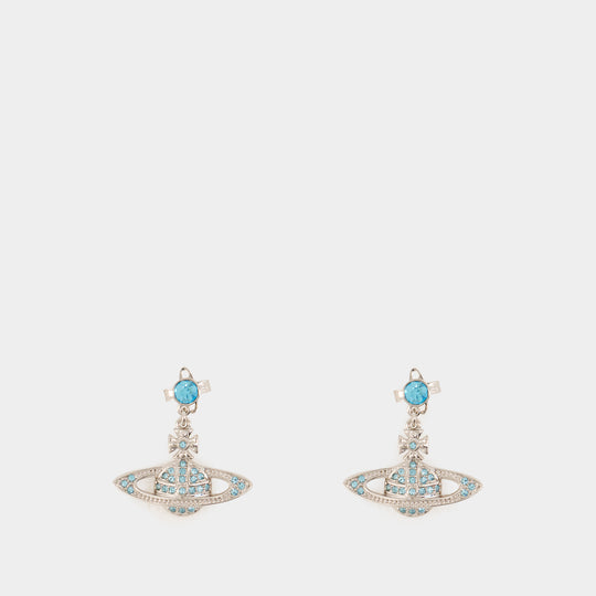 Boucles D'oreilles Mini Relief Drop - Vivienne Westwood - Métal - Argenté