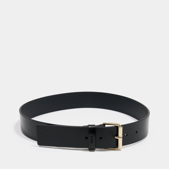 La Ceinture Large - A.P.C. - Cuir - Noir