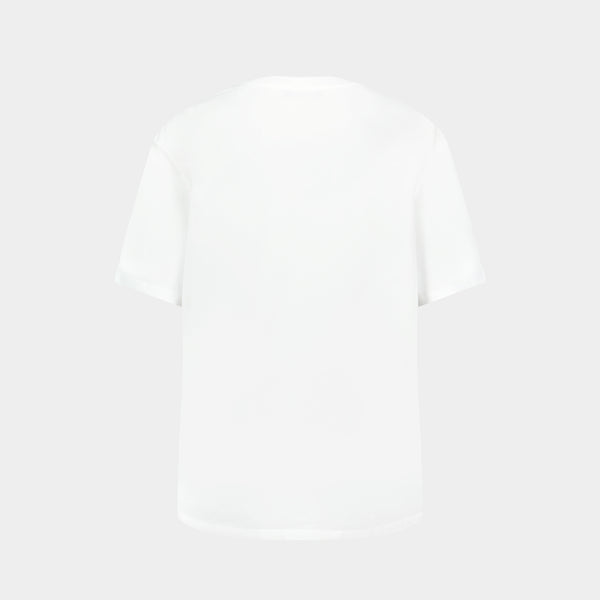 T-Shirt Vintage Print Reg Fit - Balmain - Coton - Blanc