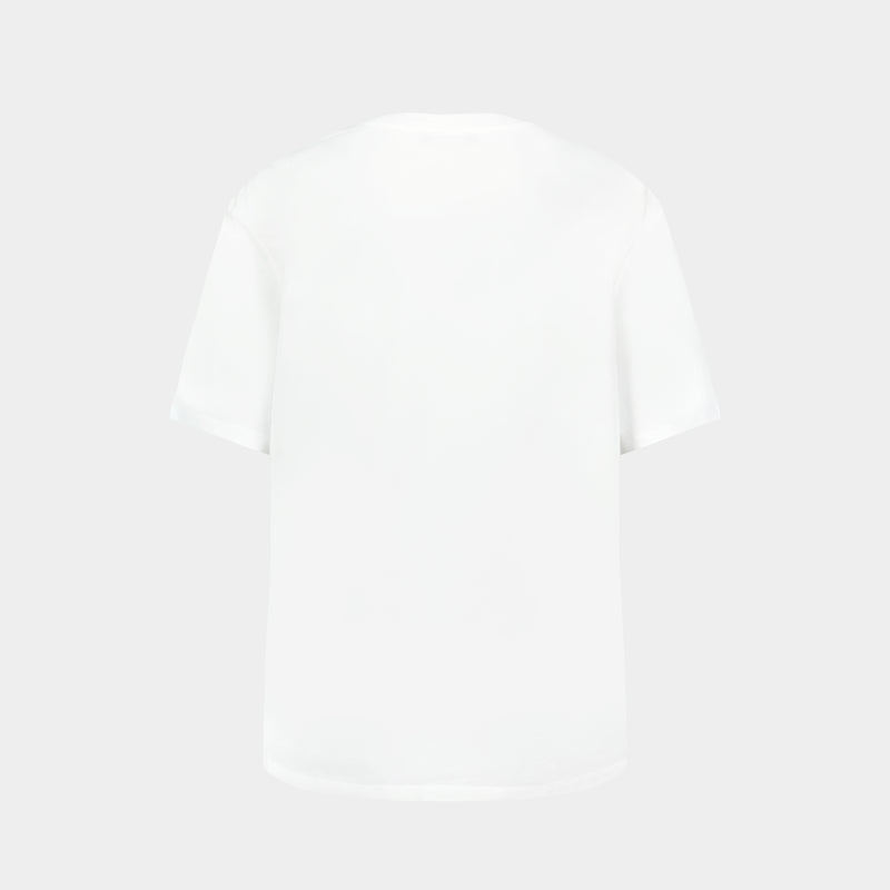T-Shirt Vintage Print Reg Fit - Balmain - Coton - Blanc