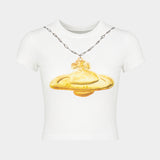 T-Shirt Gold Orb Baby Peru - Vivienne Westwood - Coton - Blanc
