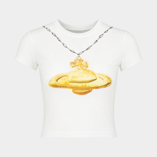 T-Shirt Gold Orb Baby Peru - Vivienne Westwood - Coton - Blanc