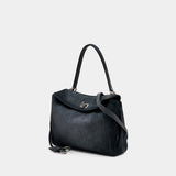 Sac À Bandoulière Rodeo - Balenciaga - Cuir - Gris Foncé