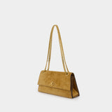 Sac Porté Épaule Kira Turnlock - Tory Burch - Cuir - Kaki
