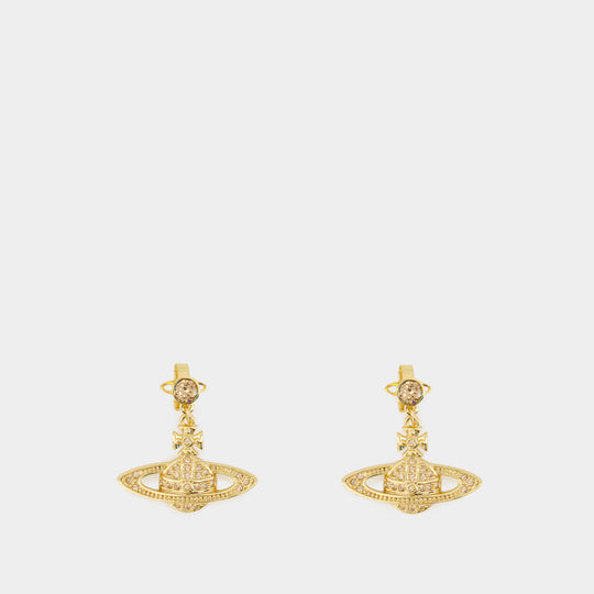 Boucles D'oreilles Mini Relief Drop - Vivienne Westwood - Métal - Doré