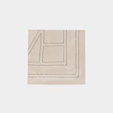 Écharpe Embroidered Monogramme - TOTEME - Soie - Beige